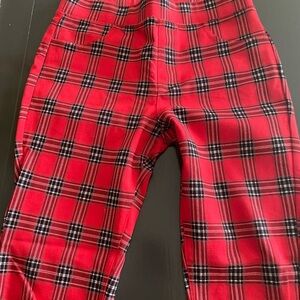Sanctuary red plaid skinny pants
